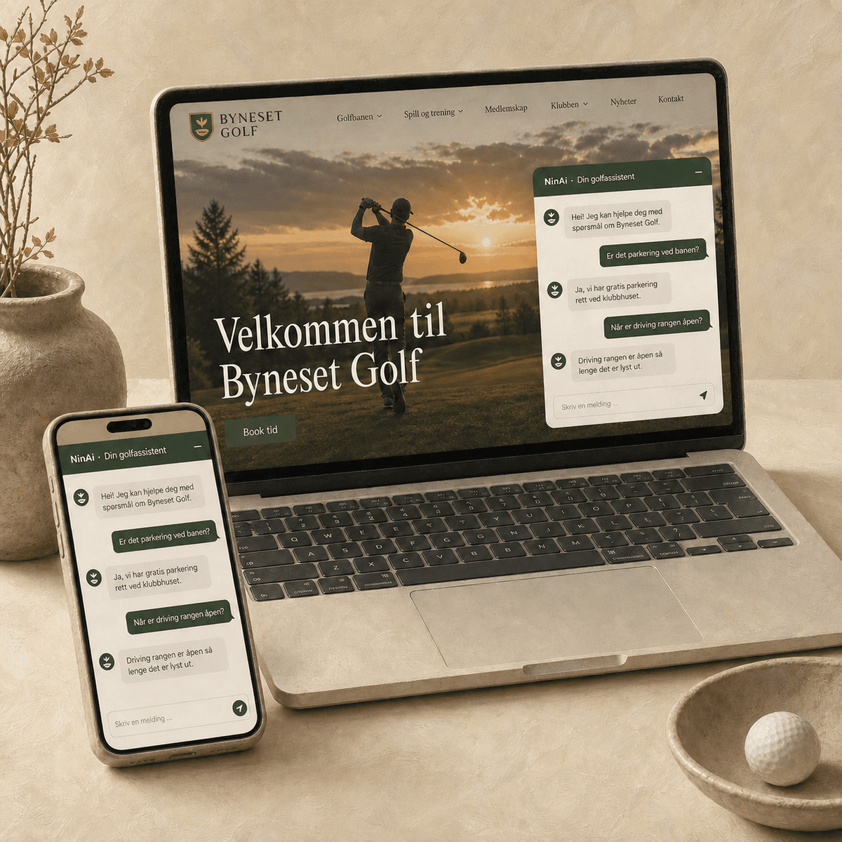Byneset Golfklubb chatbot