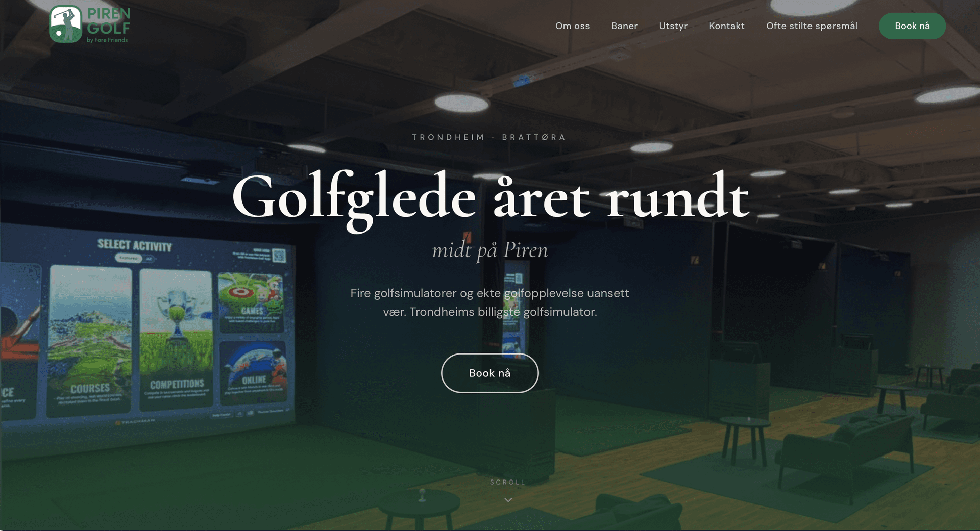 Nettside vi har bygget — Piren Golf